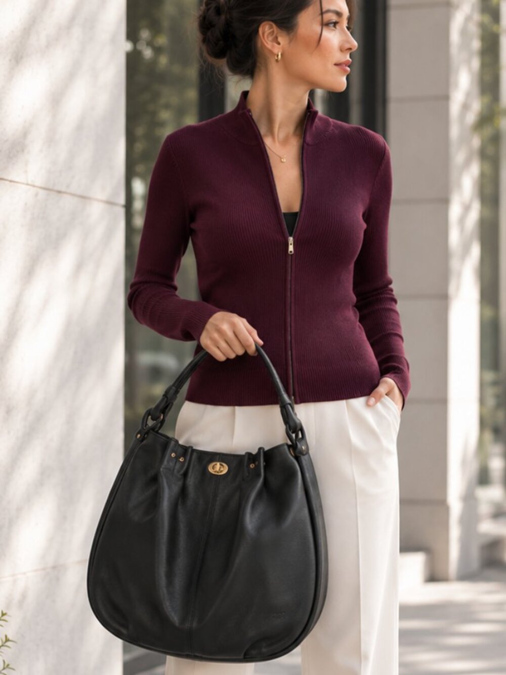 Lodis Audrey Puffy Leather Handbag